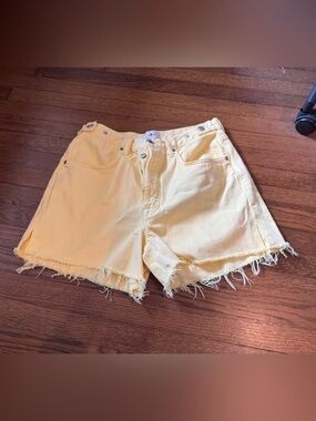 7 For All Mankind Easy Ruby High Waist Relaxed Cutoff Denim Shorts size 29